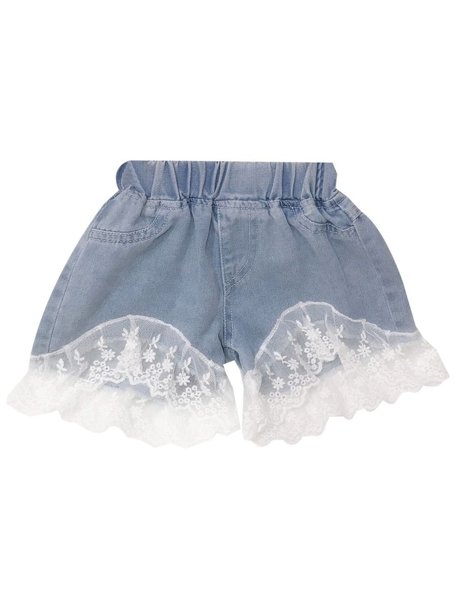 Lace Patchwork Low Waist Short main image 1