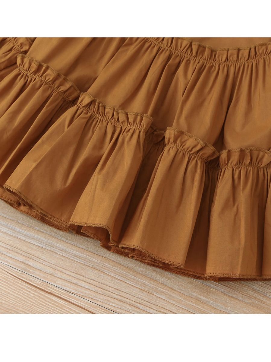 Wholesale 2 Pieces Little Girl Solid Color Blouse And B