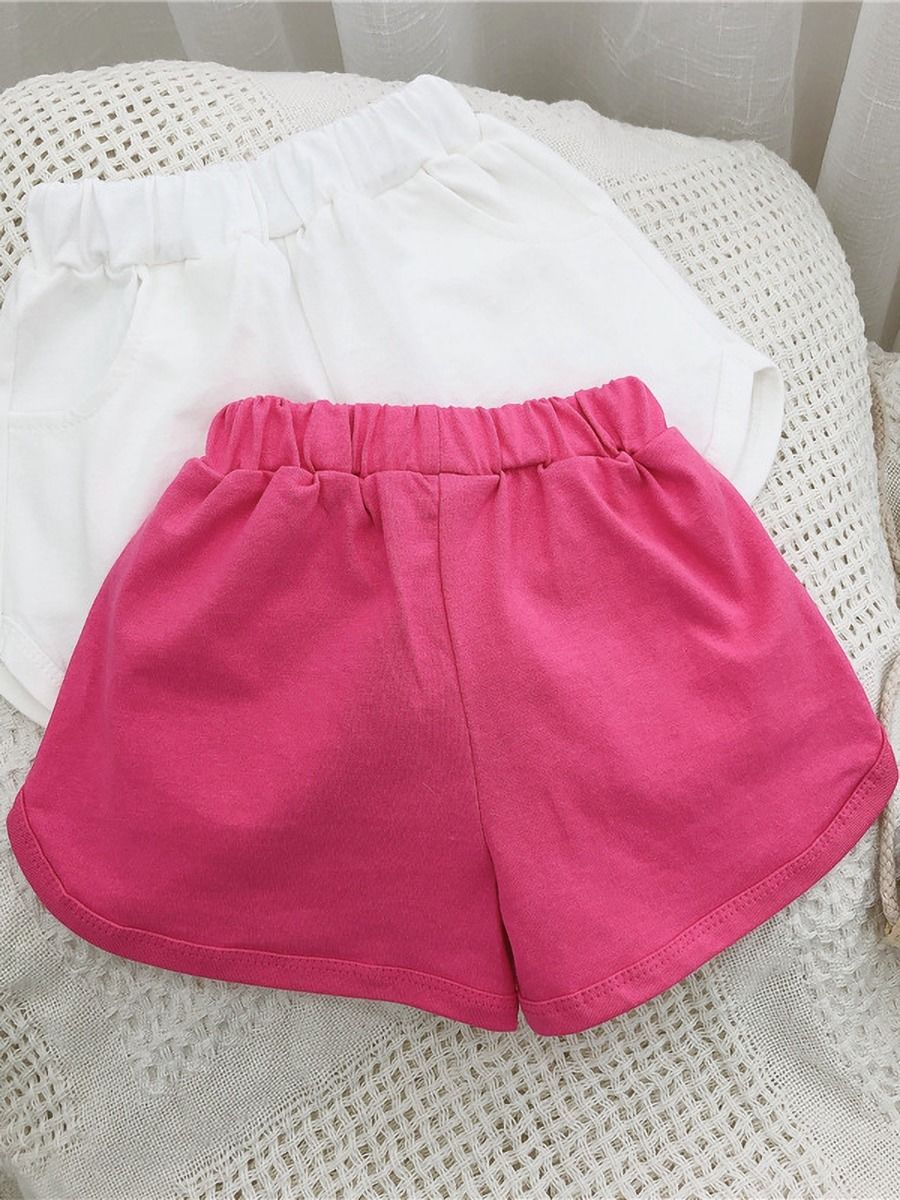 Wholesale Little Girl Versatile Plain Shorts 200604045