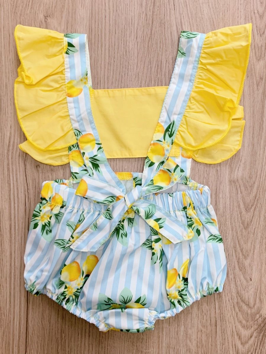 Wholesale Baby Girl Lemon Print Bodysuit 200604985 ki