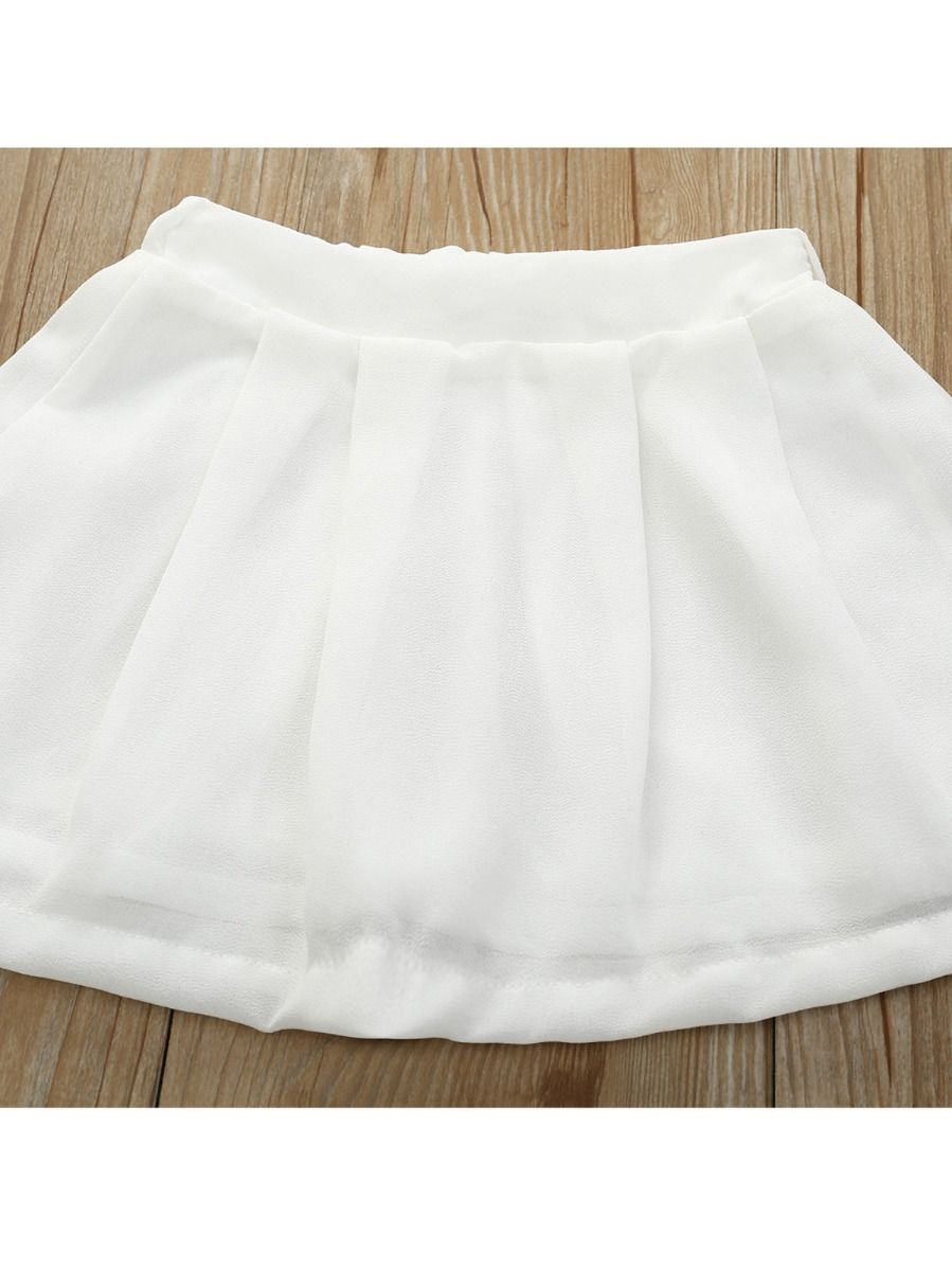 Wholesale 2 Piece Little Girl Tank Top And Chiffon Skir