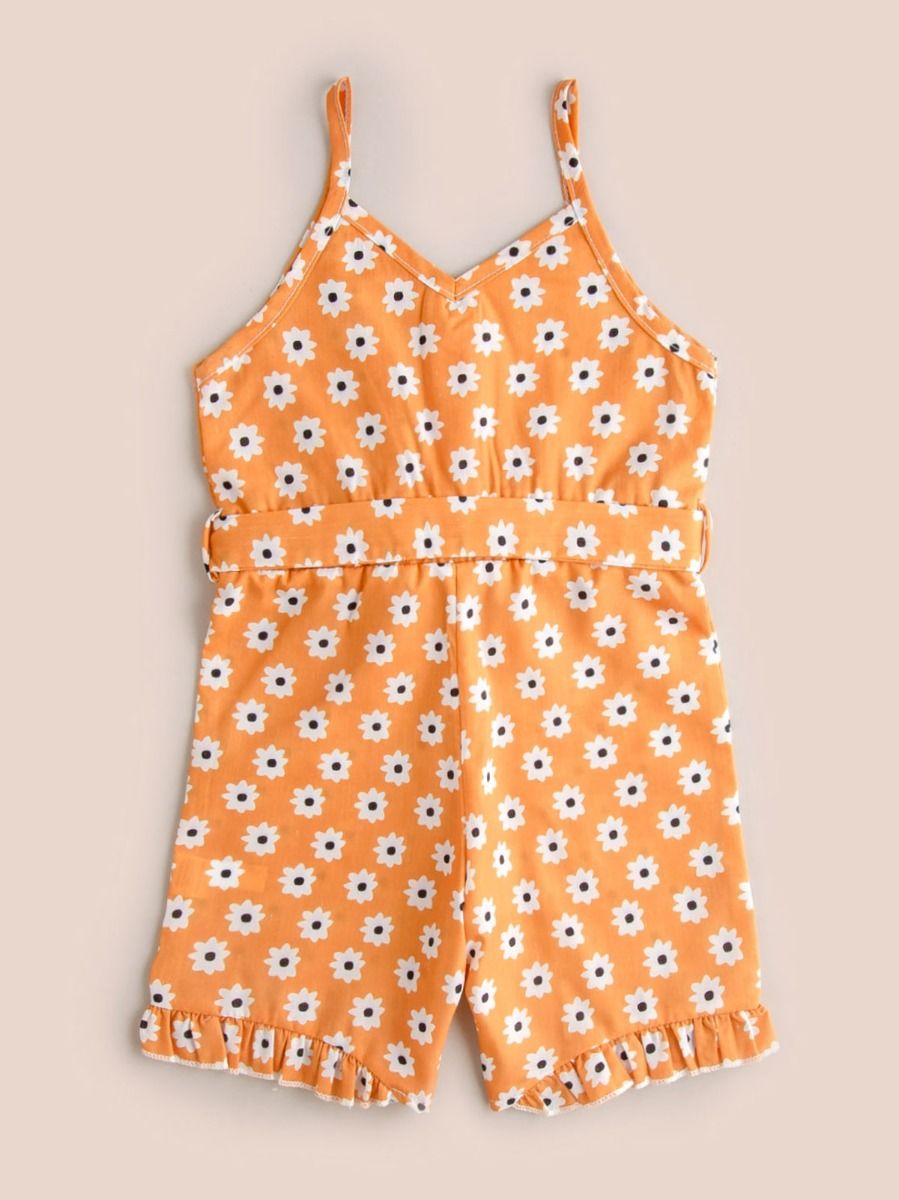 Strawberry Romper Baby Girl Baby Girl Floral Suspender Jumpsuit