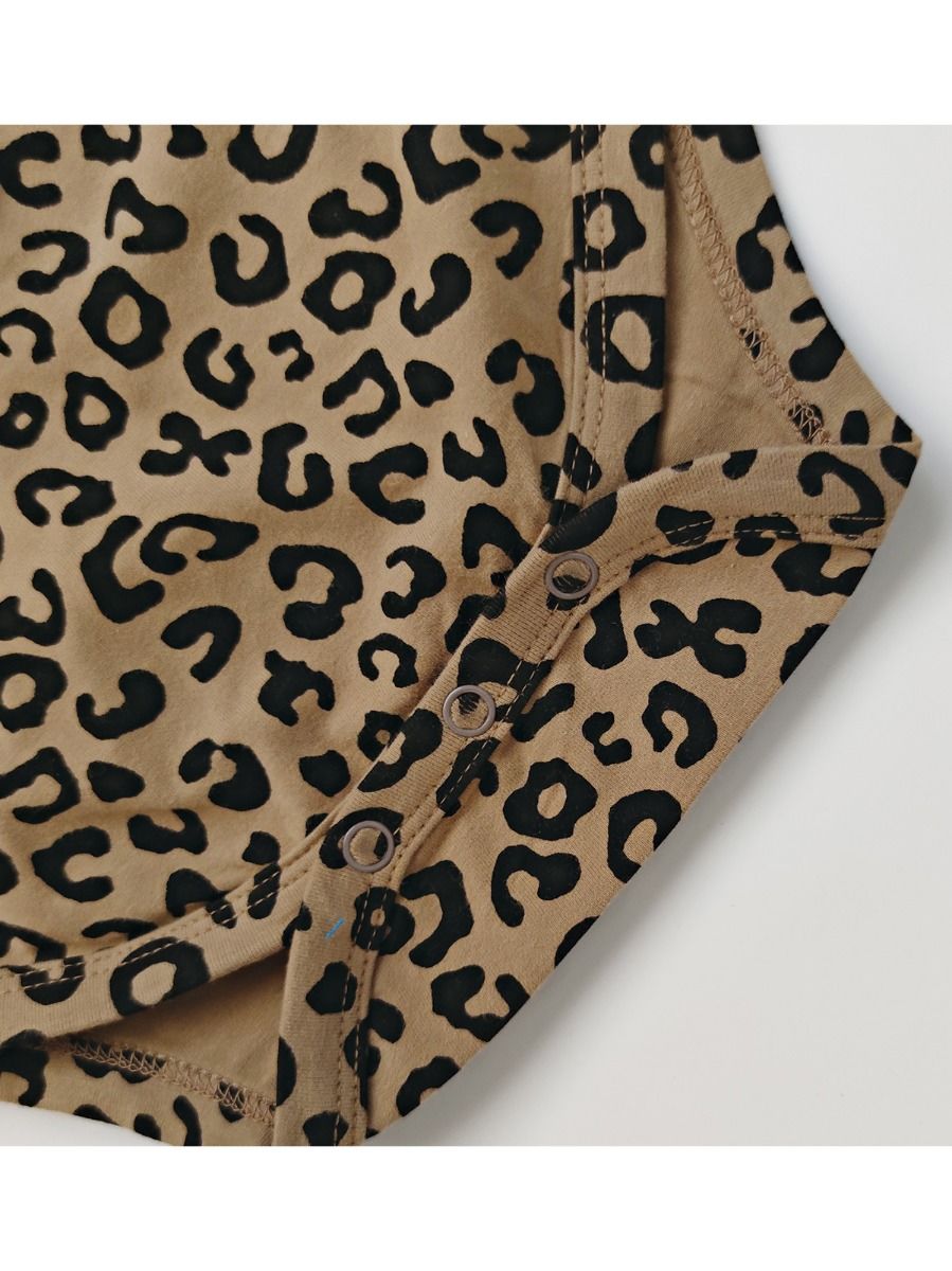 Wholesale Leopard Print Long Sleeve Baby Bodysuit 20071