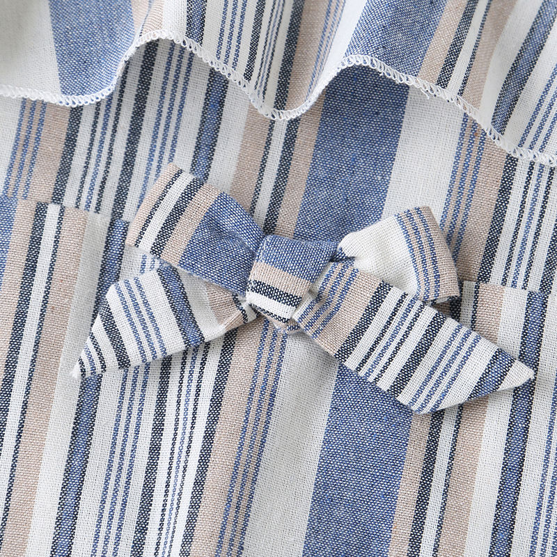 Wholesale Baby Girl Ruffle Detail Stripe Cami Jumpsuit