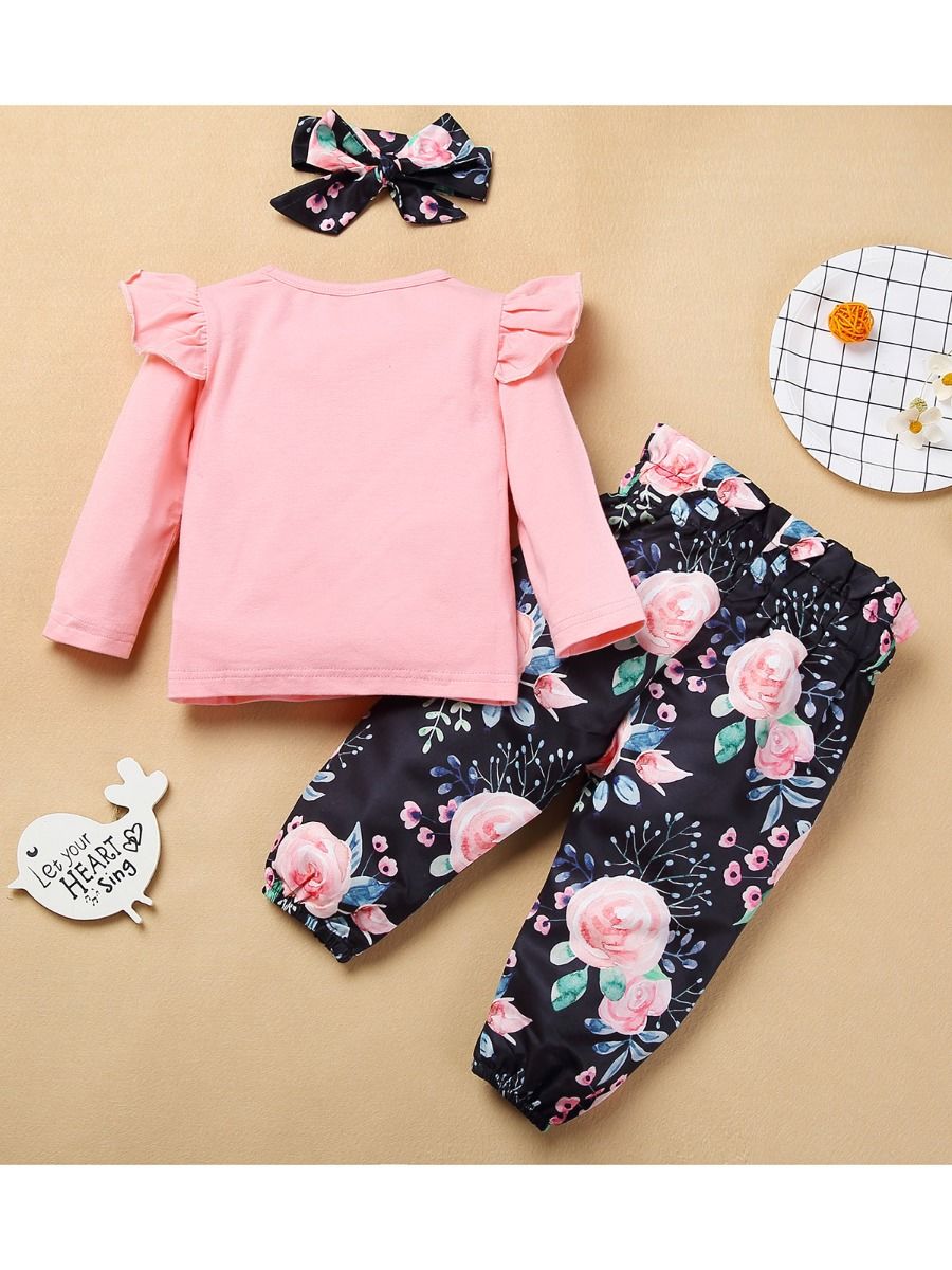 Wholesale 3 Pieces Little Miss Sassy Pants Baby Girl Pi