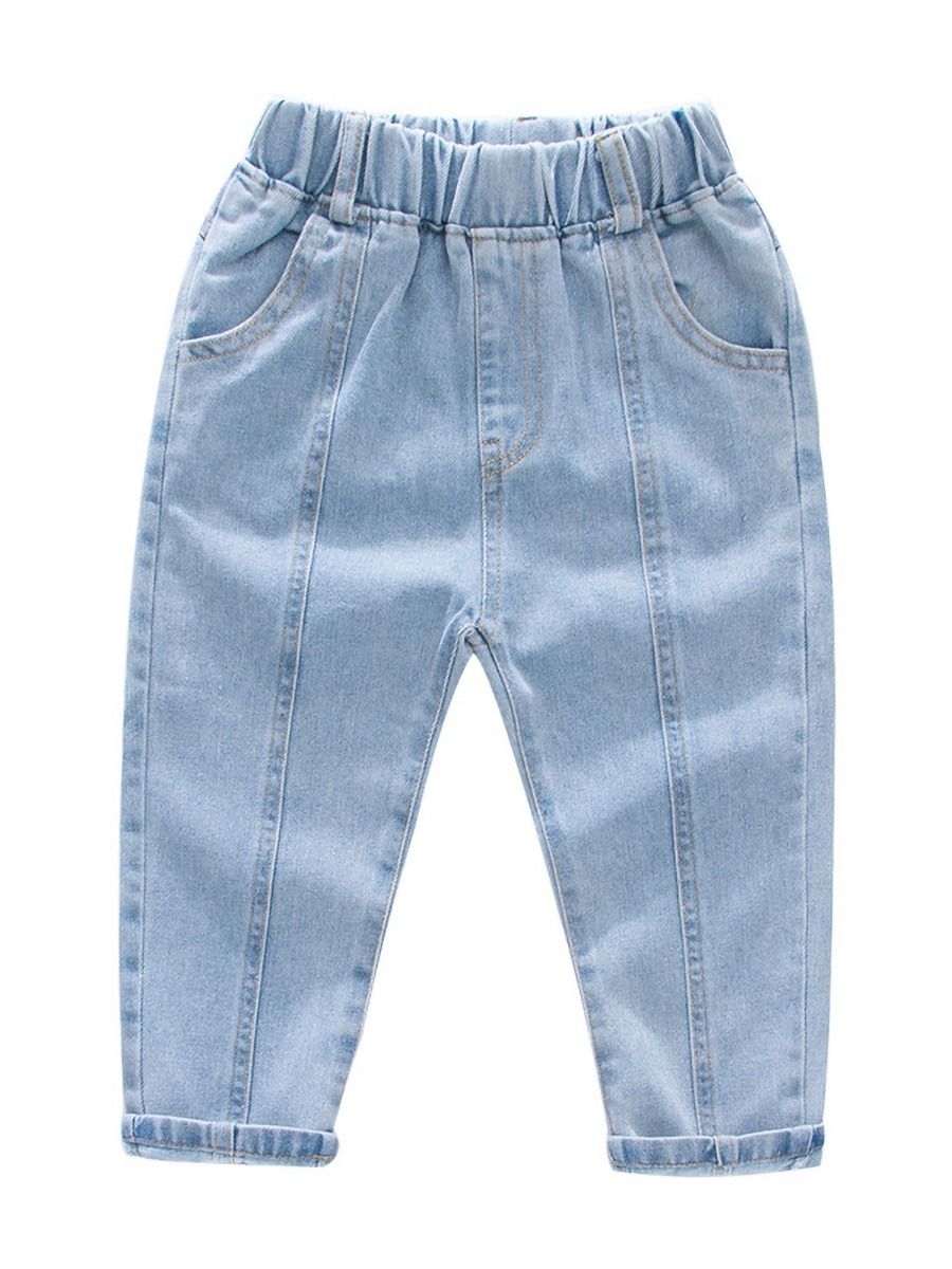 Wholesale Little Boy Trendy Denim Pants Blue 200801144
