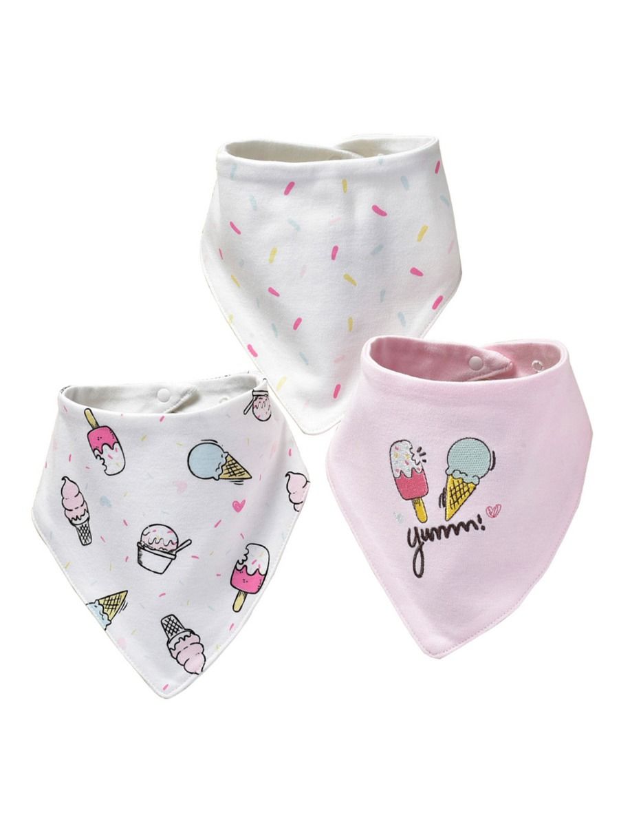 Wholesale 3Pack Baby Triangle Bibs 200807442 kiskiss