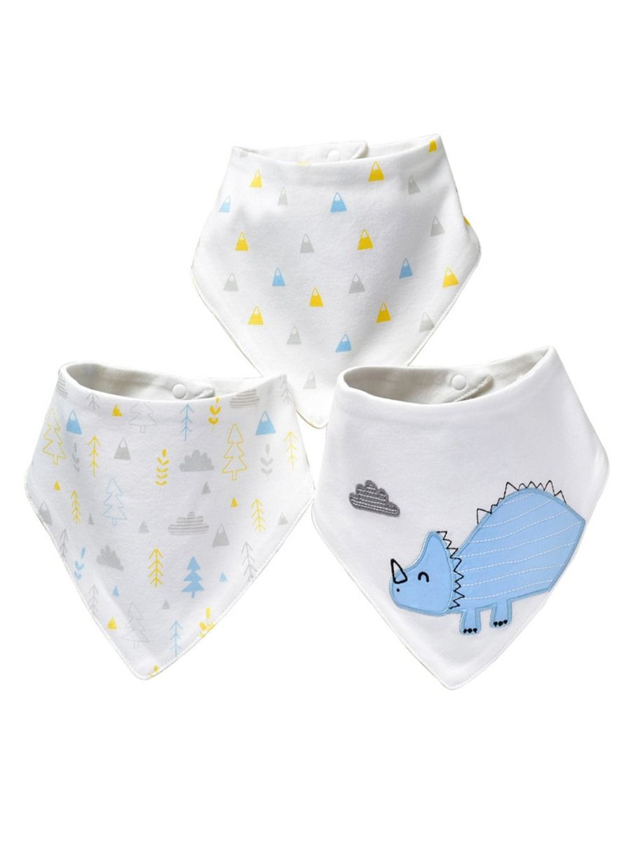 Wholesale 3Pack Baby Triangle Bibs 200807442 kiskiss
