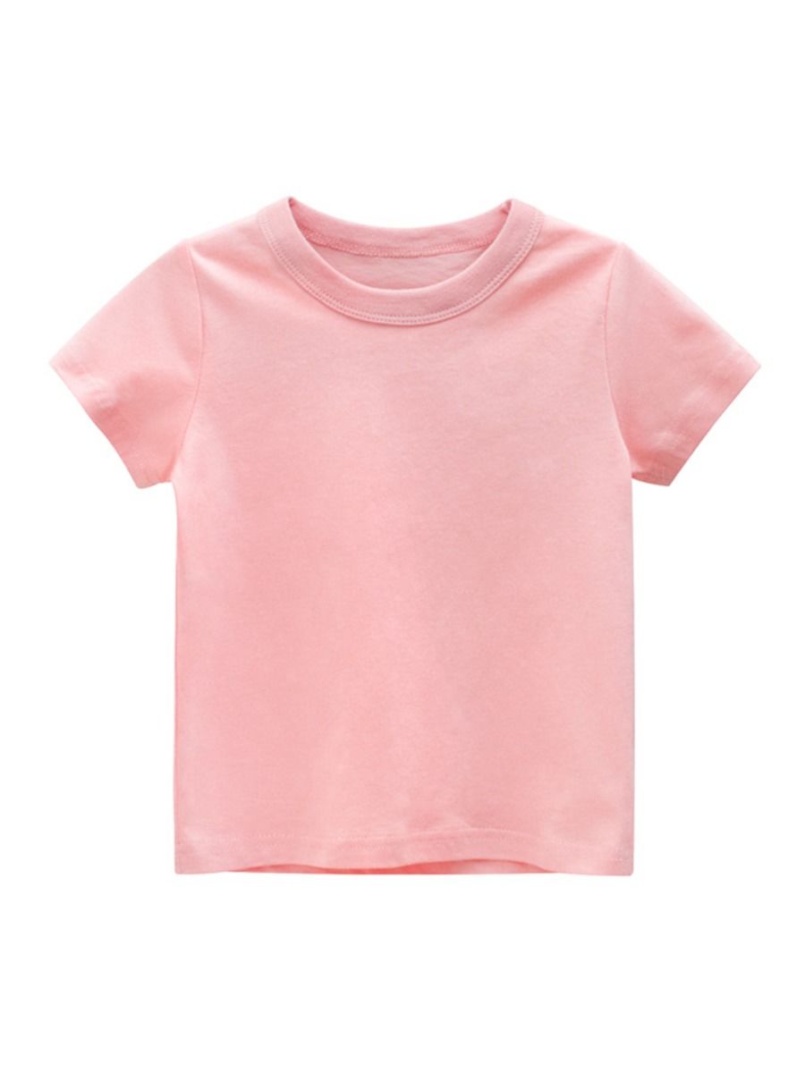 Wholesale Kid Solid Color Simple T-Shirt 200815100 - ki