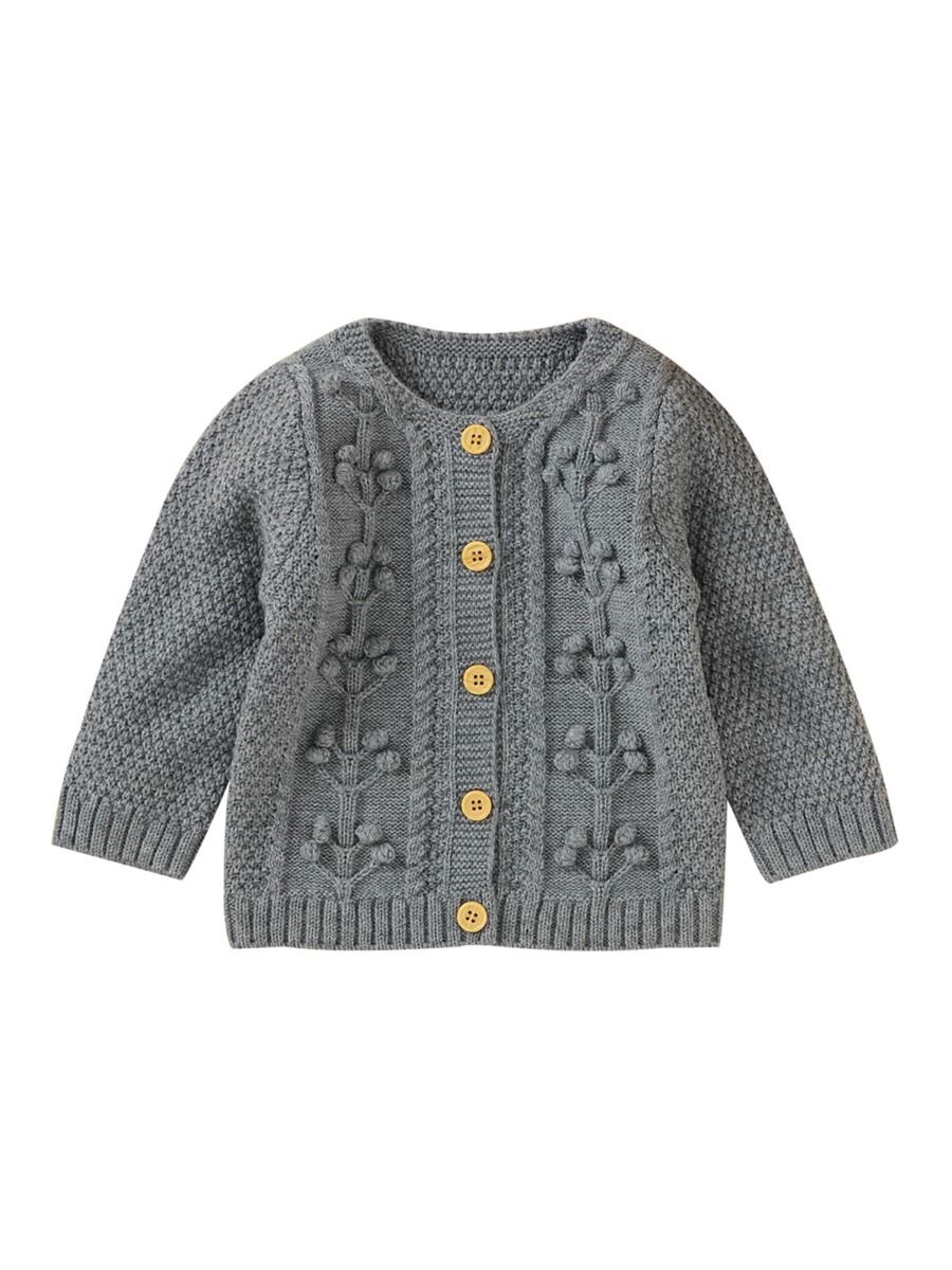 baby girl pom pom cardigan