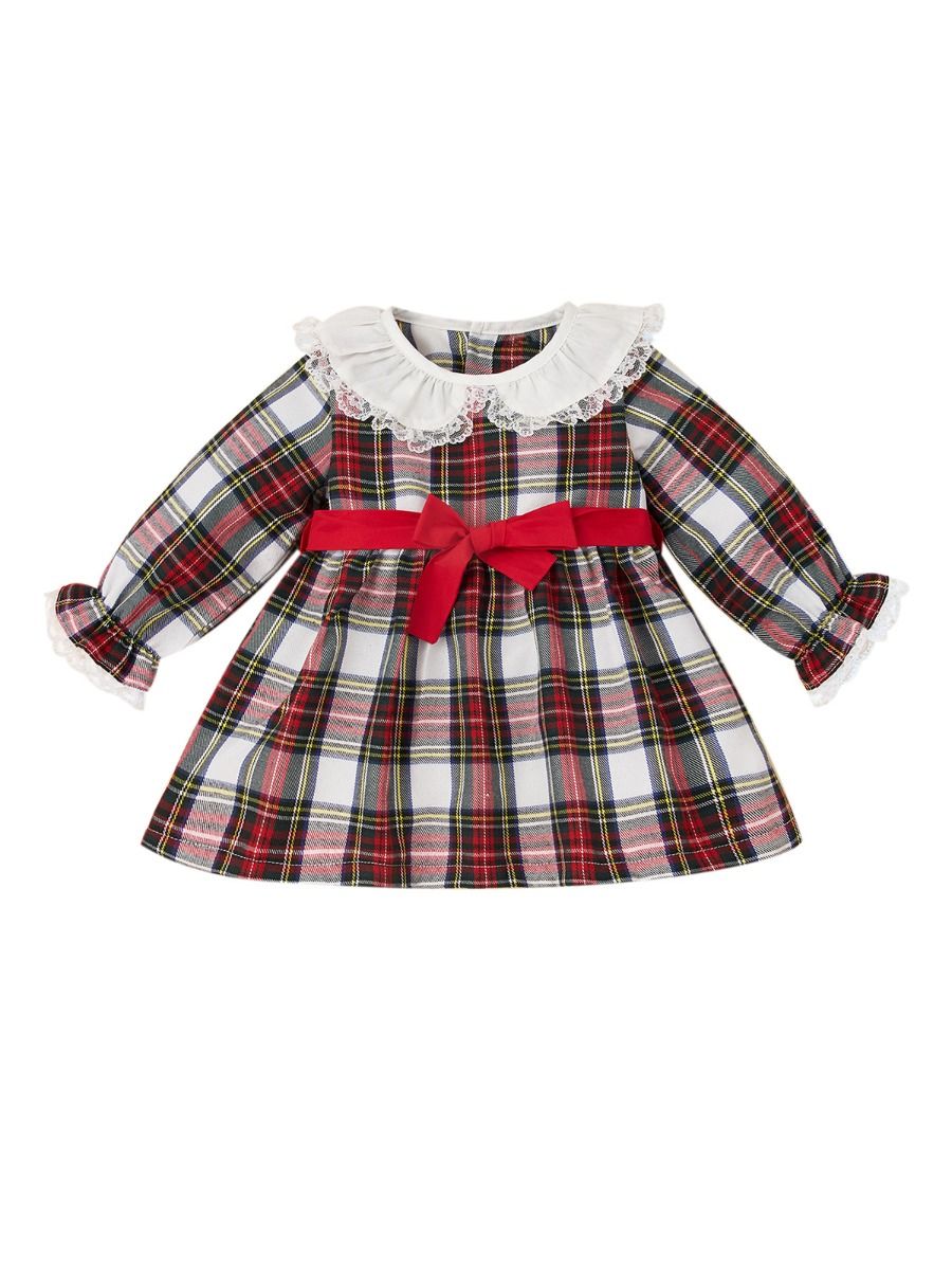 Wholesale Baby Girl Spanish Plaid Dress 20081692 - kisk