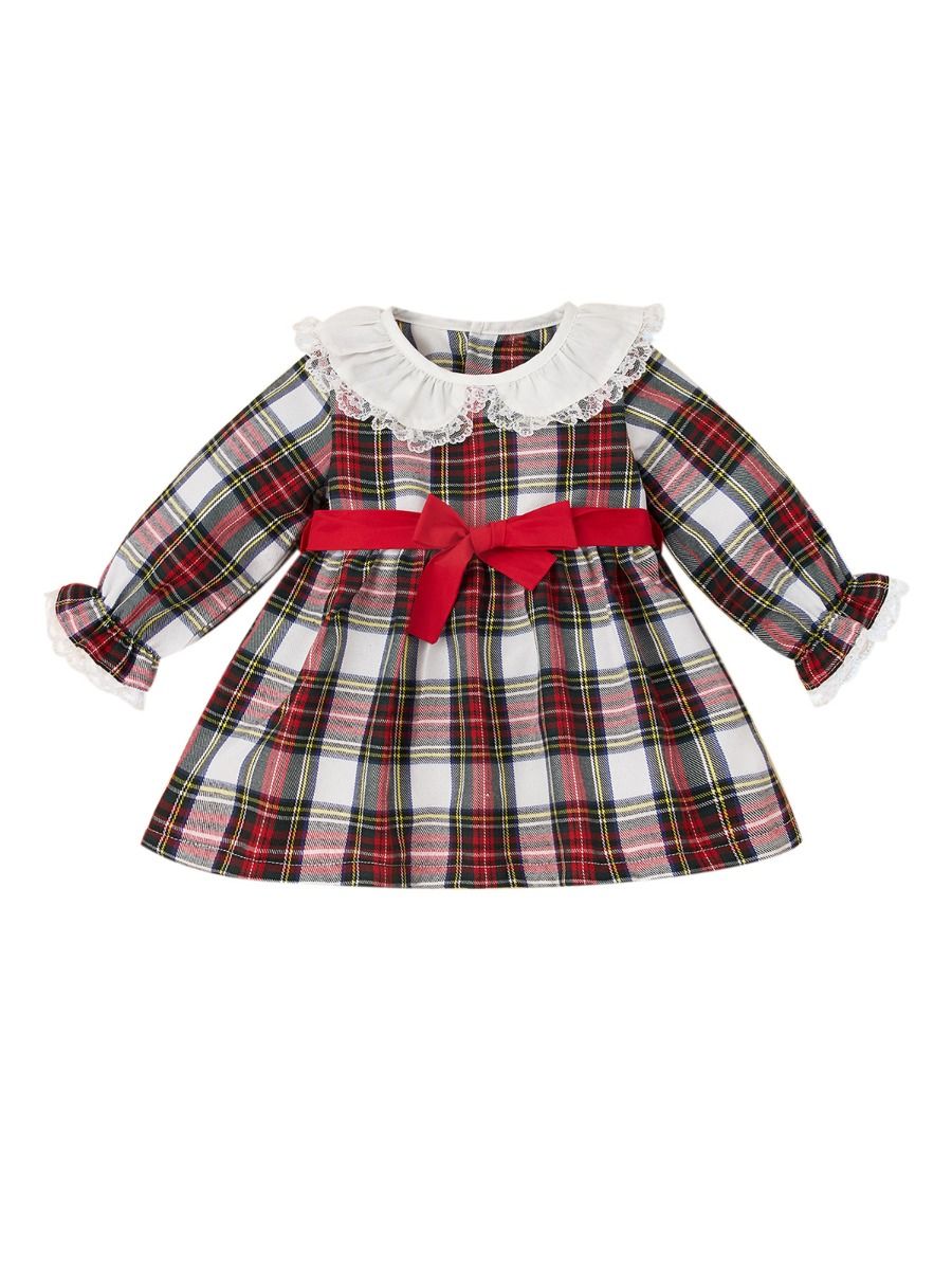 spanish tartan baby dress