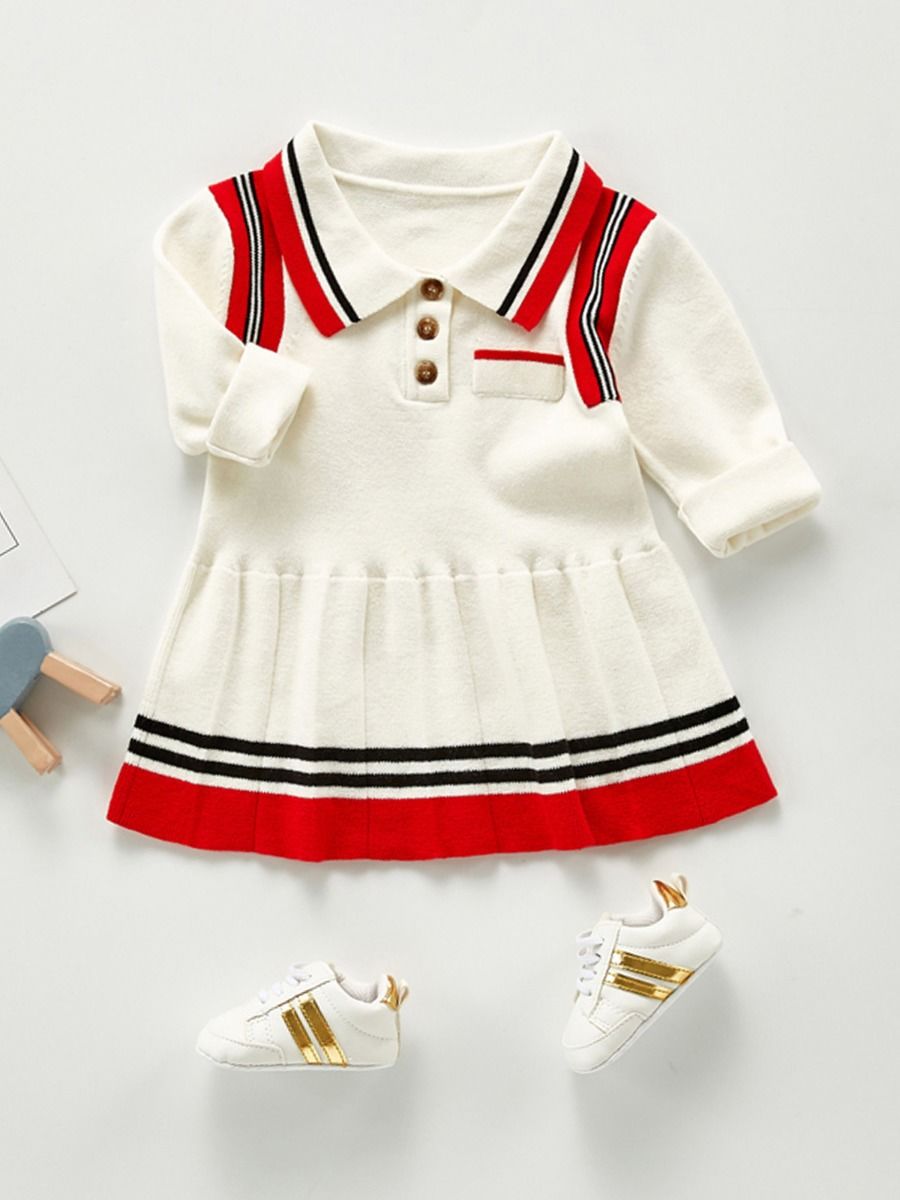 red polo dress for baby girl