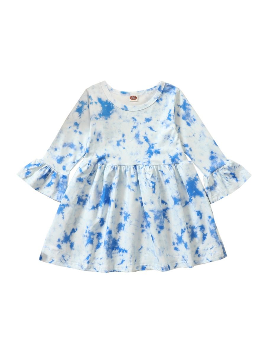 Wholesale Tie Dye Toddler Girl Dress 200828680 kiskis