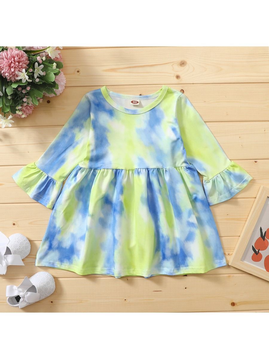 Wholesale Tie Dye Toddler Girl Dress 200828680 kiskis