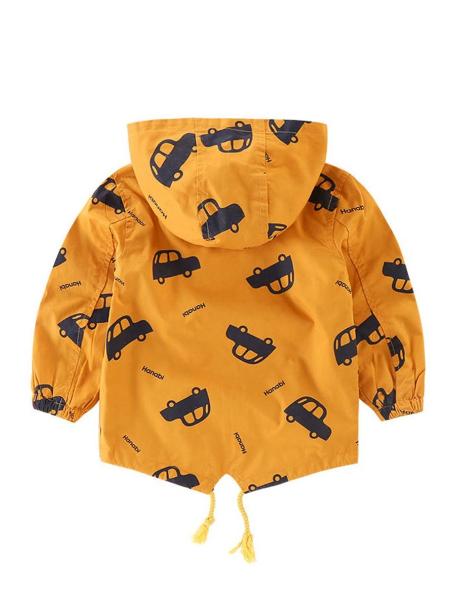 Wholesale Kid Boy Car Print Zipper Hoodie Jacket 200829