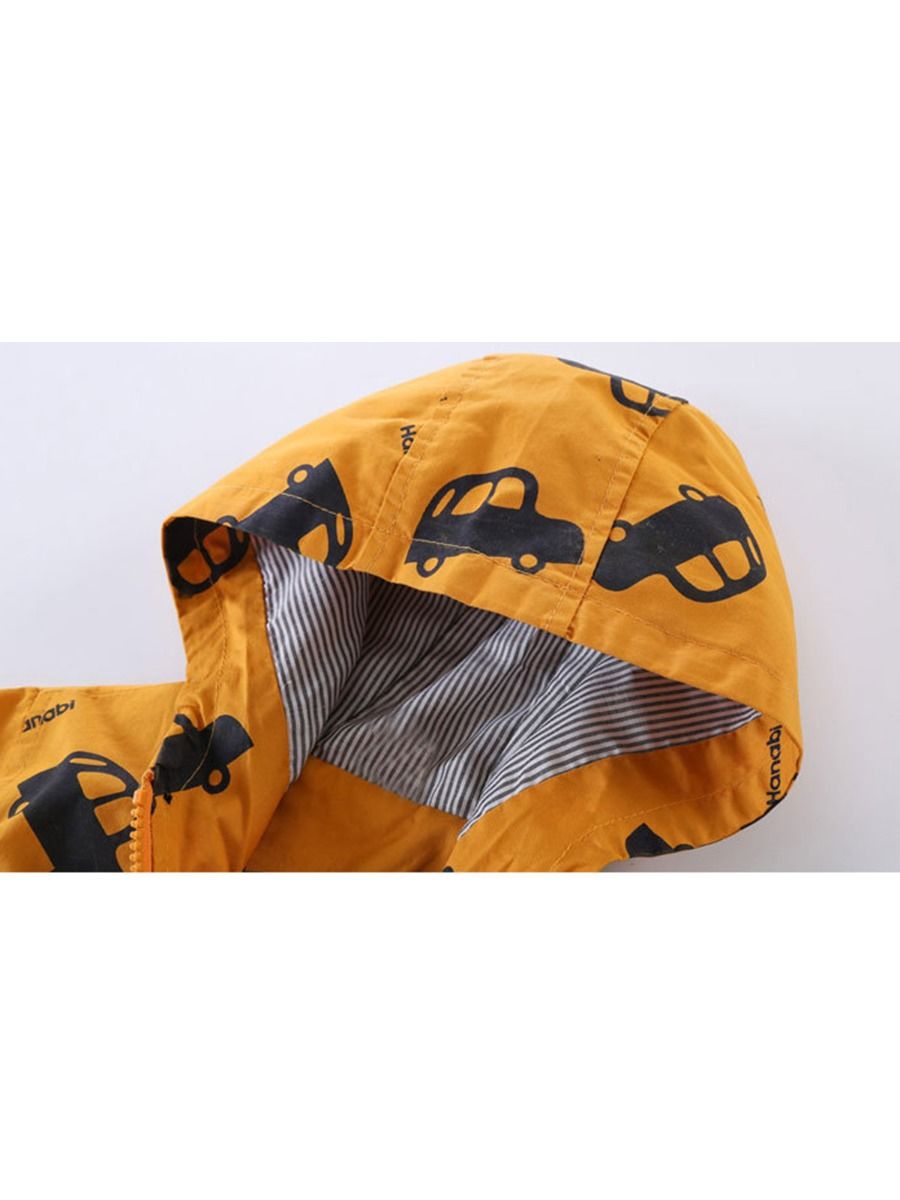 Wholesale Kid Boy Car Print Zipper Hoodie Jacket 200829