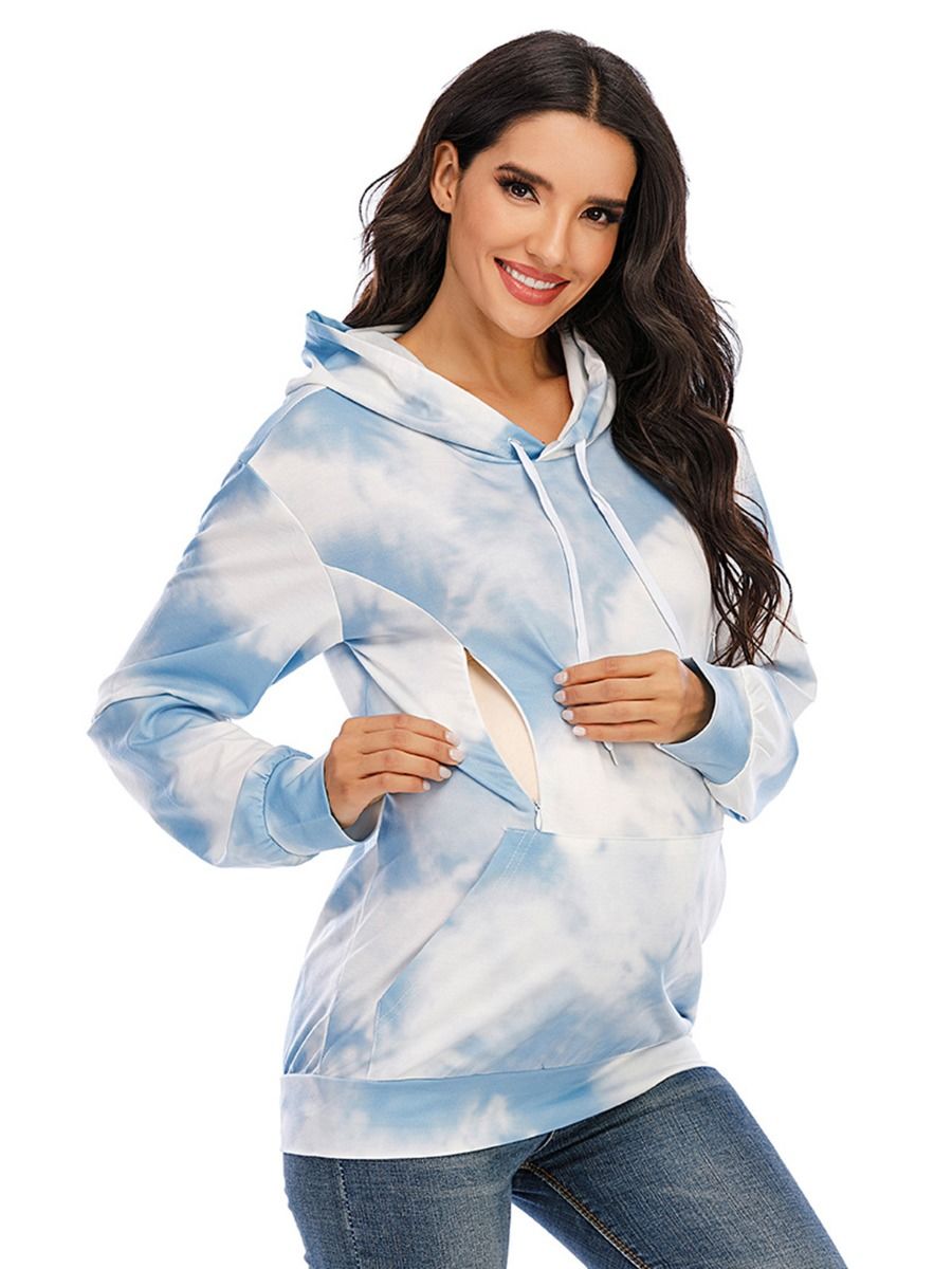 tie dye drawstring hoodie