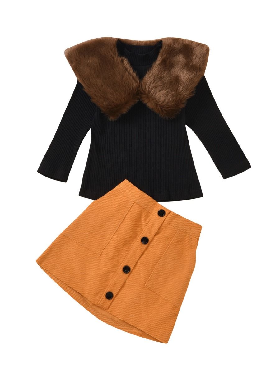 fur collar jumper