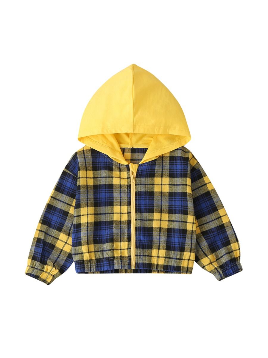 plaid zip up hoodie