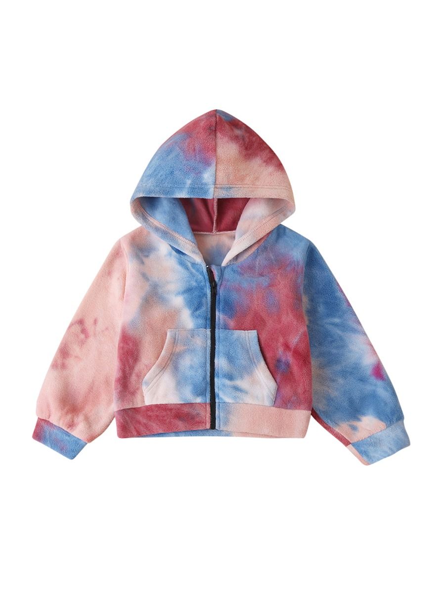 tie dye zipper hoodie wholesale