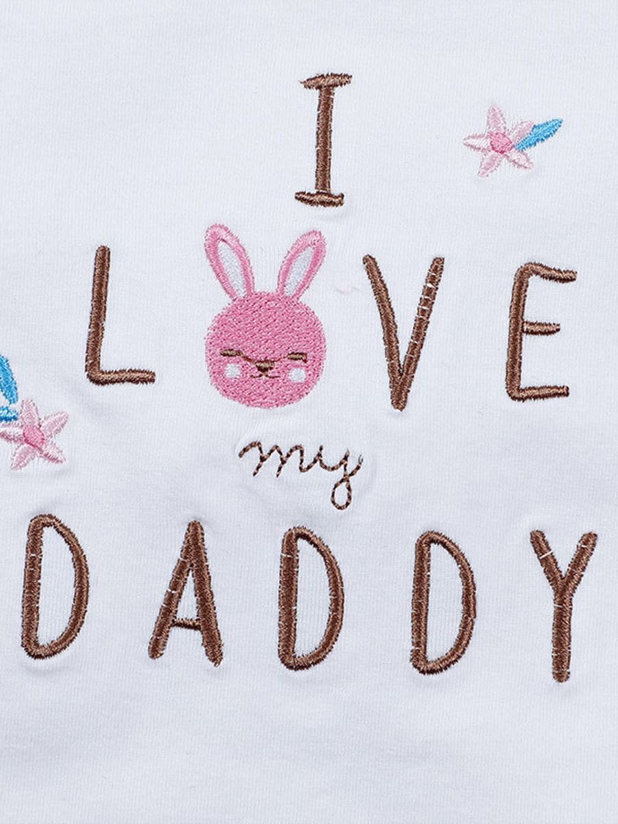 Wholesale 3 Pieces Baby Girl I Love Daddy Set Hoodie