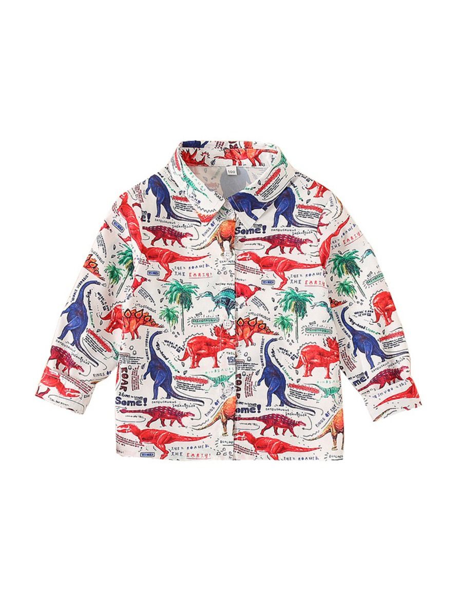 Wholesale Kid Boy Trendy Dinosaur Shirt 201027462 - kis