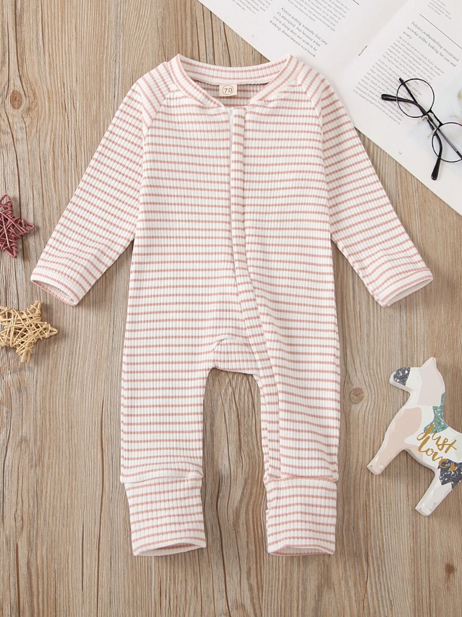 Wholesale Baby Rib-knit Stripe Jumpsuit 20110122 - kisk