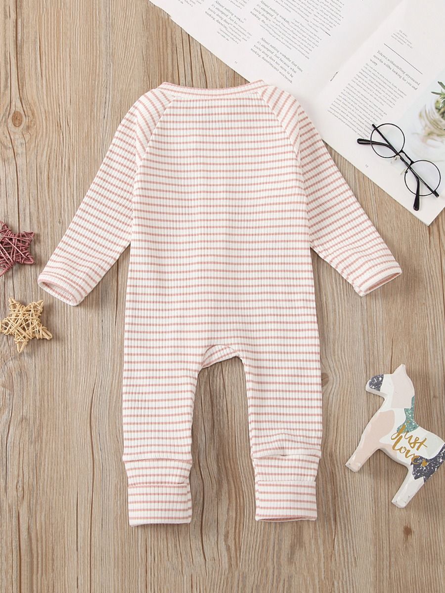 Wholesale Baby Rib-knit Stripe Jumpsuit 20110122 - kisk