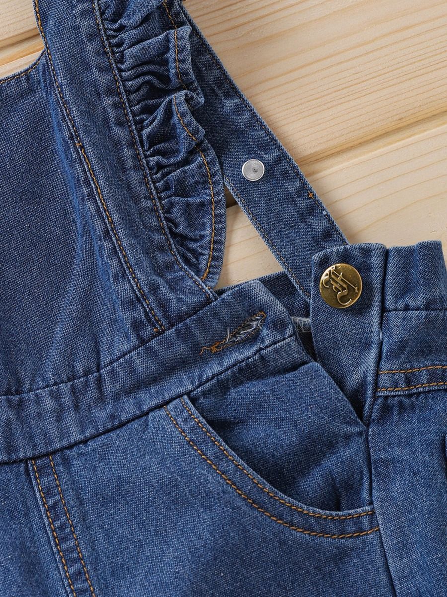 Wholesale Infant Toddler Girl Ruffle Overall Jeans 2011