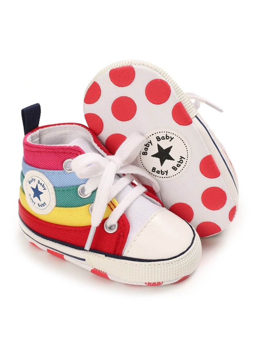 Wholesale Baby Rainbow Canvas Shoes 201209438 kiskiss Wholesale Baby Rainbow Canvas Shoes 201209438 kiskiss