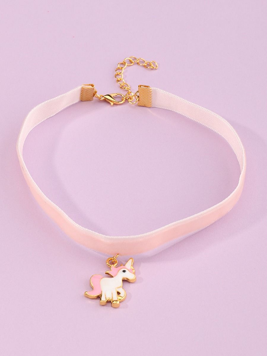 Wholesale Girl Unicorn Necklace 201224314 kiskissing.