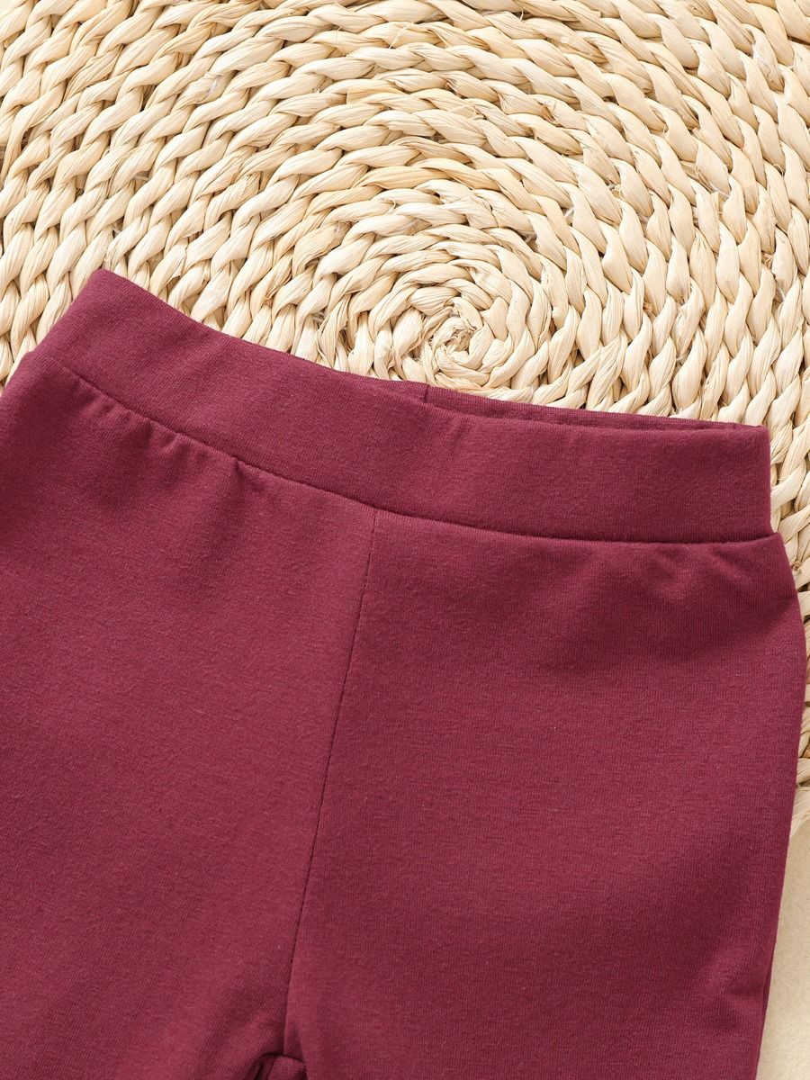 Wholesale Little Girl Solid Color Bell Bottom Pants 201