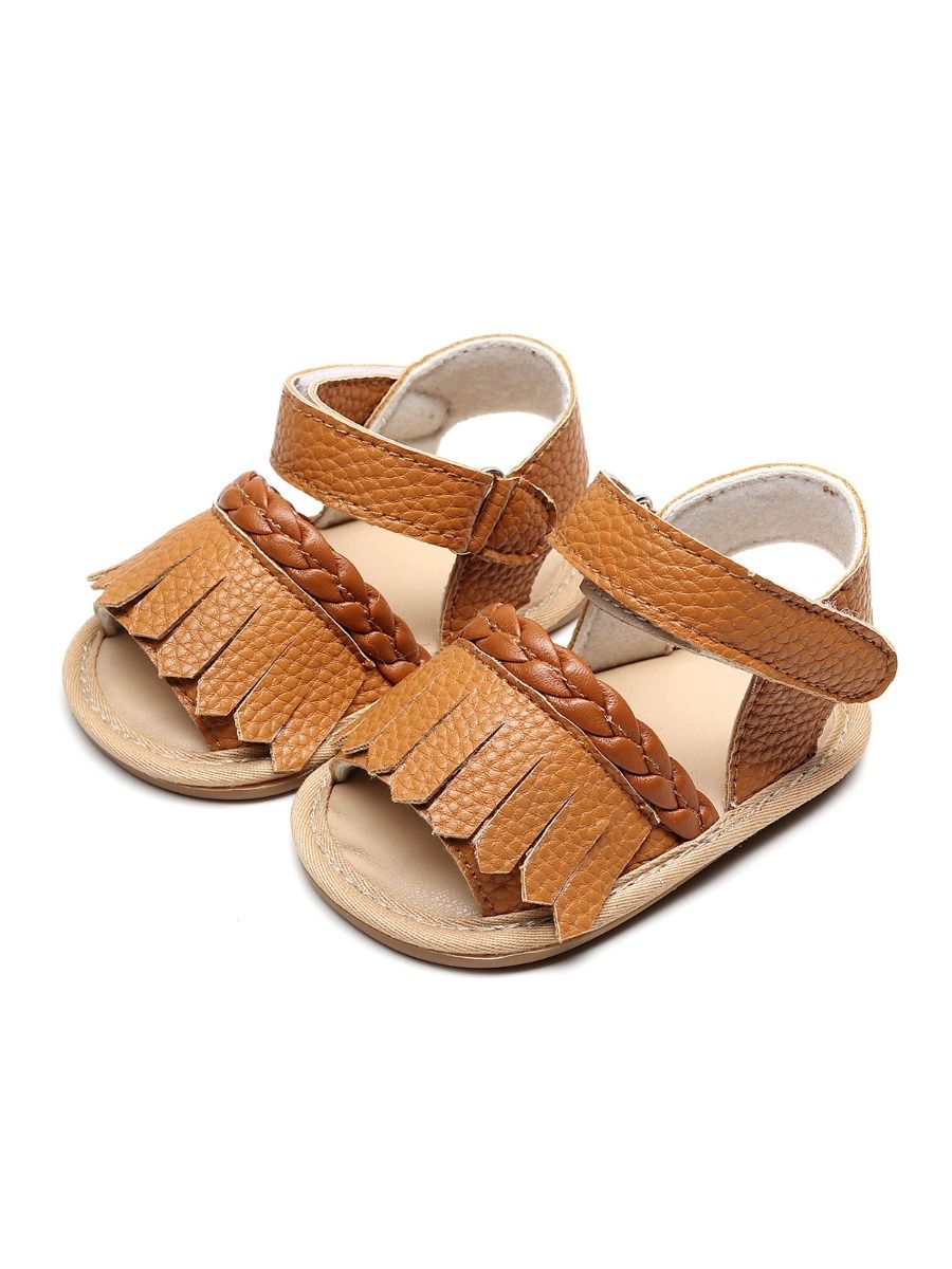 Wholesale Baby Girl Tassels PU Sandals 210116052 kisk