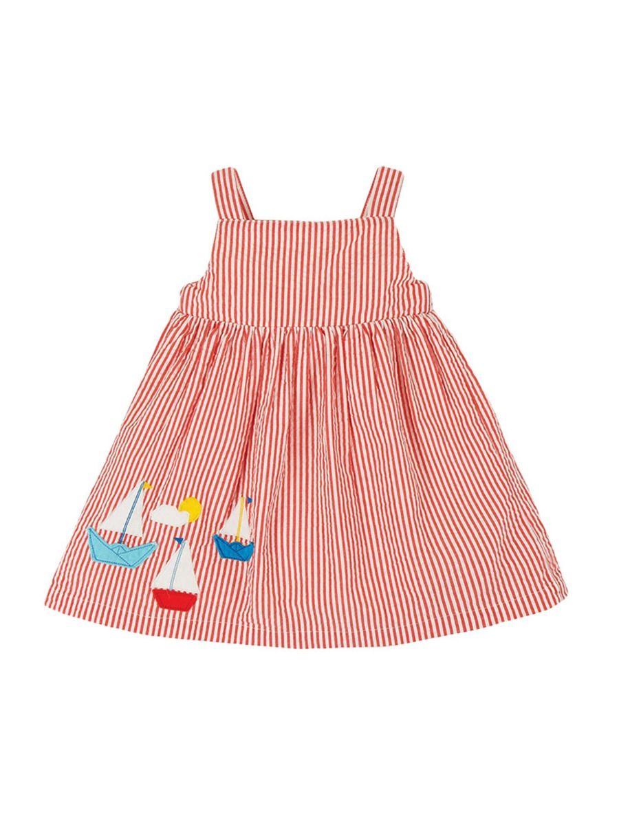 Wholesale Kid Girl Stripe Boat Cami Dress 210116370 - k