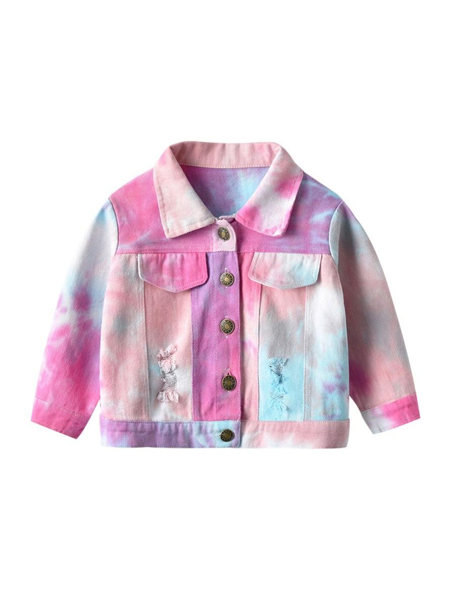 Wholesale Kid Tie Dye Denim Jacket 210119430 Boys kis