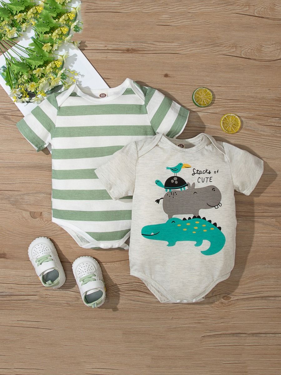 Wholesale 2 Pack Baby Onesies Bulk Wholesale Striped