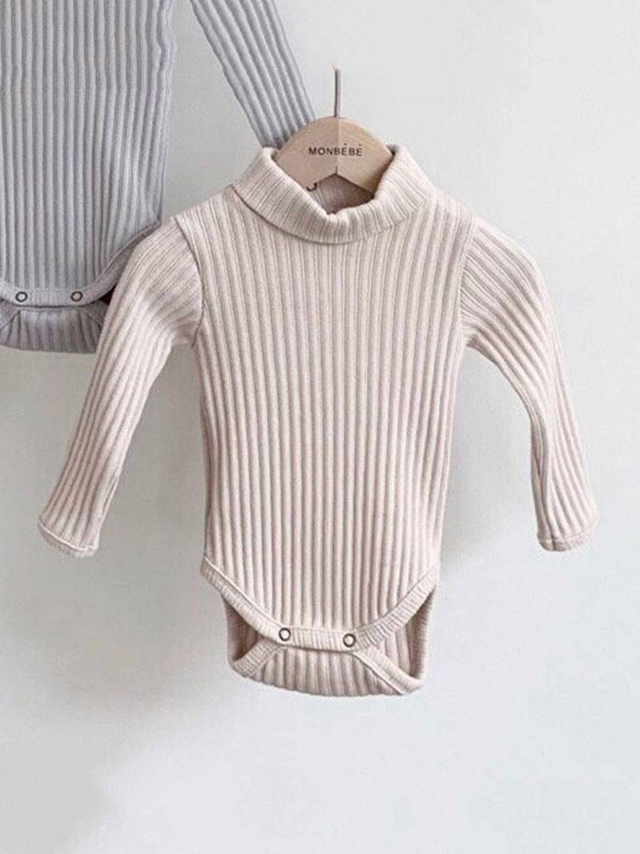 Wholesale Solid Color Knitted Baby Onesies Bulk 2107035