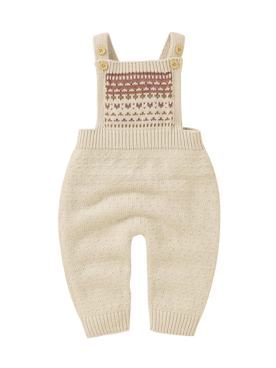 Wholesale Plain Baby Girl Knitted Overalls 21081503 210