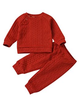2 Pieces Little Toddler Set Pullover Top And Trousers