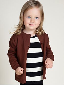 Buttoned Knitted Sweater Cardigan Top for Baby Toddler Girls Wholesale Mommy And Me Clothing