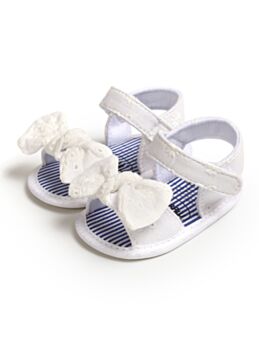 Cute Bow Trim Prewalker Sandals