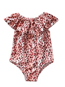 Fashion Off Shoulder Polka Dots One Piece Swimsuit