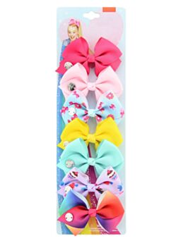 7-PACK Assorted Bow Hair Clips Girl Accessories Wholesale