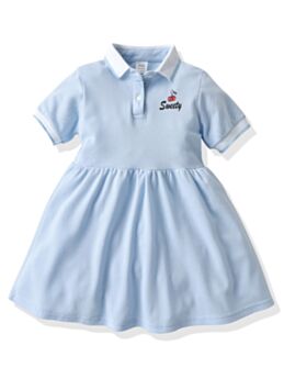Summer Kid Girl Blue Polo Dress