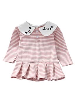 Kid Girl Stripe Rabbit Casual Dress 