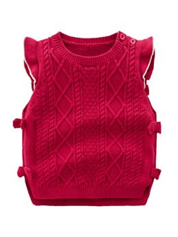 Toddler Girl Flutter Sleeve Knitted Vest