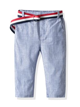 Kid Boy Stripe Belted Trousers
