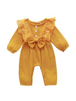 Baby Girl Lace Muslin Jumpsuit