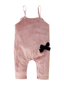Stylish Infant Girl Bow Decor Overall Pants